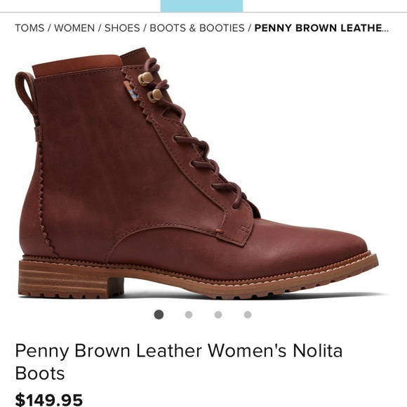 Toms Shoes - Toms Nolita Boots penny brown leather